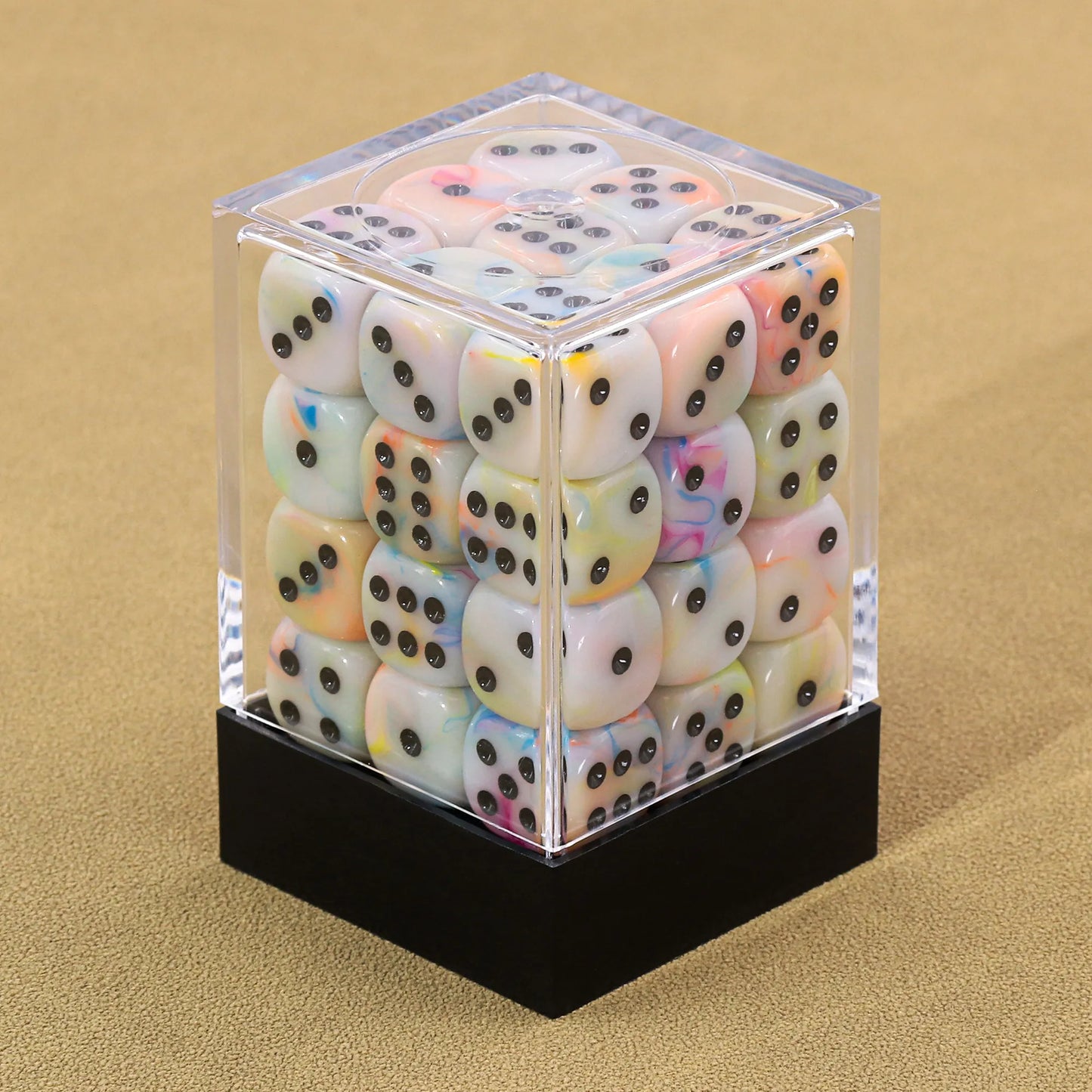 Confetti Silk 12mm D6 Dice Cube – 36 Count