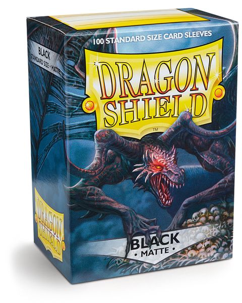 Standard Dragon Shield Matte Sleeves – Black (100ct)