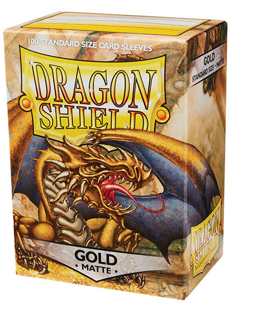 Standard Dragon Shield Matte Sleeves – Gold (100ct)