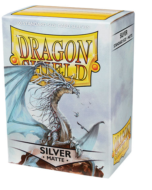 Standard Dragon Shield Matte Sleeves – Silver (100ct)