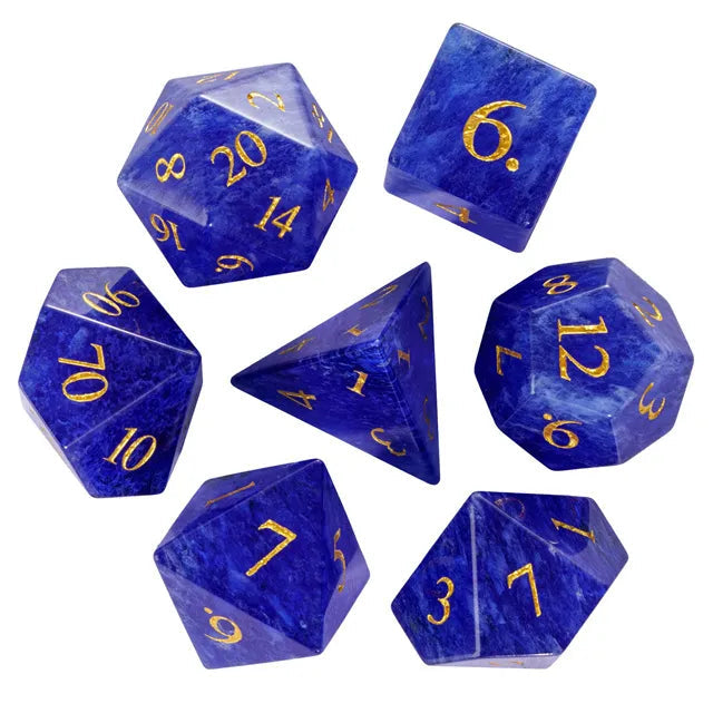 Deep See Crystal Gemstone Dice Set
