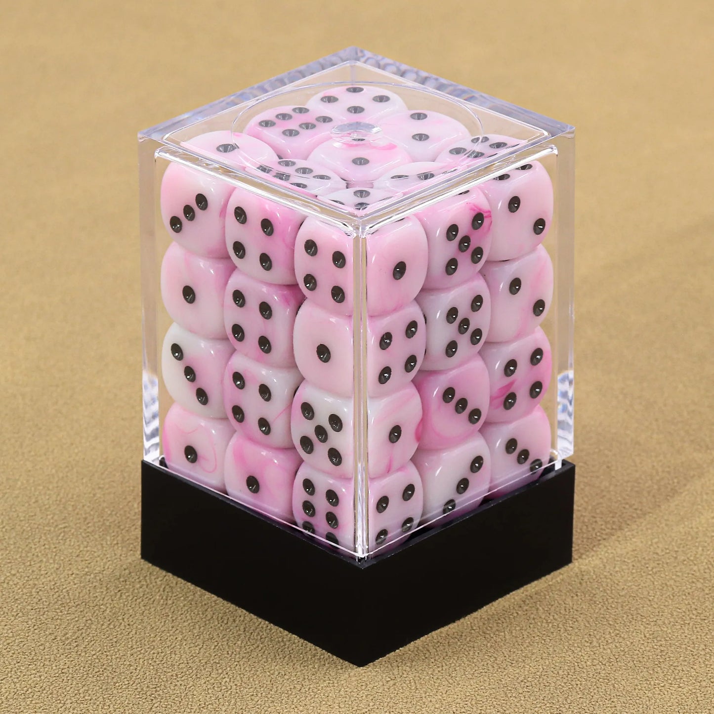 Pink Silk 12mm D6 Dice Cube – 36 Count