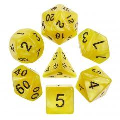 Yellow Pearl Dice Set