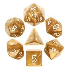 Golden Pearl Dice Set