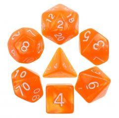 Orange Pearl Dice Set