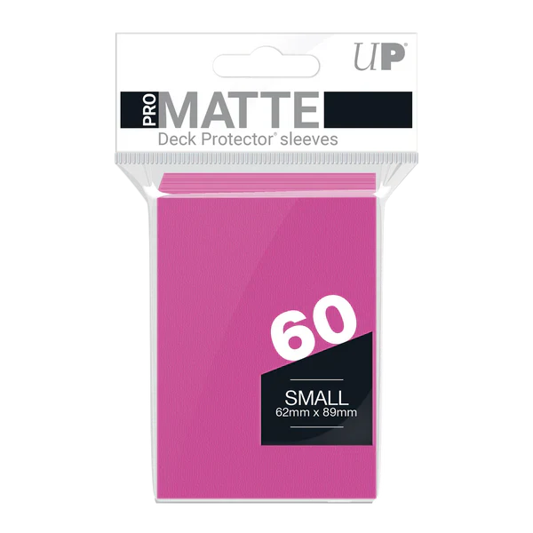 Small Ultra PRO Pro-Matte Sleeves - Bright Pink (60ct)