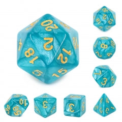 Lake Blue Pearl Dice Set