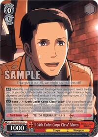 "104th Cadet Corps Class" Marco [Attack on Titan]