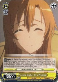 Asuna Replies to a Proposal [Sword Art Online]