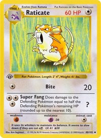 Raticate (040/102) [Base Set (Shadowless)]