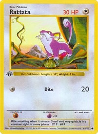 Rattata (061/102) [Base Set (Shadowless)]