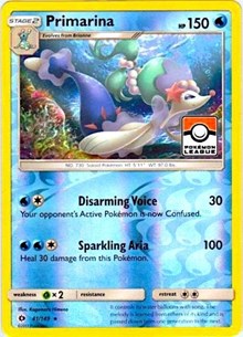 Primarina - 41/149 (Pokemon League) (041/149) [League & Championship Cards]
