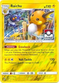 Raichu - 41/147 (League Challenge) [1st Place] (041/147) [League & Championship Cards]