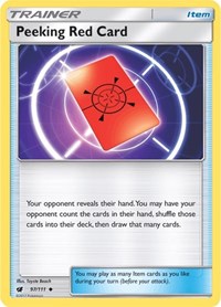 Peeking Red Card (97/111) [SM - Crimson Invasion]