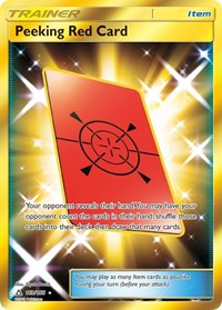 Peeking Red Card (Secret Rare) (169/156) [SM - Ultra Prism]