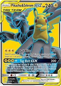Pikachu & Zekrom GX (Full Art) (162/181) [SM - Team Up]