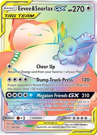 Eevee & Snorlax GX (Secret) (191/181) [SM - Team Up]