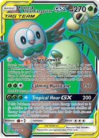 Rowlet & Alolan Exeggutor GX (Full Art) (214/236) [SM - Unified Minds]