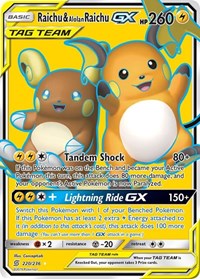 Raichu & Alolan Raichu GX (Full Art) (220/236) [SM - Unified Minds]
