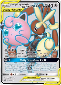 Mega Lopunny & Jigglypuff GX (Full Art) (225/236) [SM - Cosmic Eclipse]