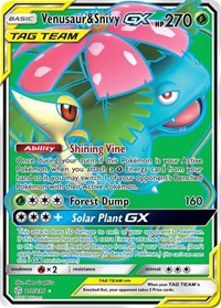Venusaur & Snivy GX (Full Art) (210/236) [SM - Cosmic Eclipse]