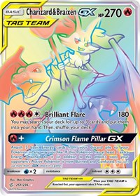 Charizard & Braixen GX (Secret) (251/236) [SM - Cosmic Eclipse]