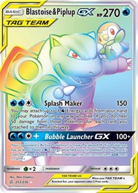 Blastoise & Piplup GX (Secret) (253/236) [SM - Cosmic Eclipse]