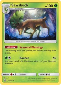 Sawsbuck (16/236) [SM - Cosmic Eclipse]