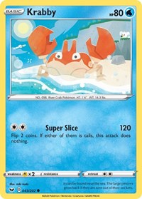 Krabby (043) (043/202) [SWSH01: Sword & Shield Base Set]