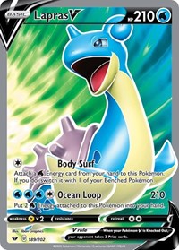 Lapras V (Full Art) (189/202) [SWSH01: Sword & Shield Base Set]