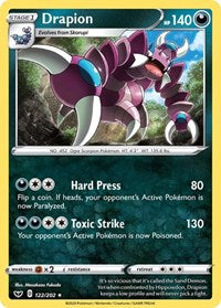 Drapion (122/202) [SWSH01: Sword & Shield Base Set]
