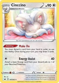 Cinccino (147/202) [SWSH01: Sword & Shield Base Set]