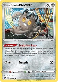 Galarian Meowth (126/192) [SWSH02: Rebel Clash]