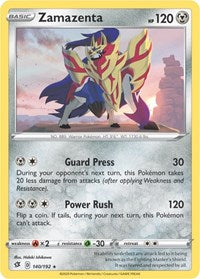 Zamazenta - 140/192 (Cracked Ice Holo) (140/192) [Deck Exclusives]