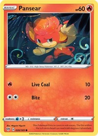 Pansear (026/189) [SWSH03: Darkness Ablaze]