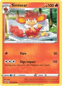 Simisear (027/189) [SWSH03: Darkness Ablaze]