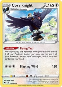 Corviknight (156/189) [SWSH03: Darkness Ablaze]