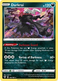 Darkrai (105/189) [SWSH03: Darkness Ablaze]