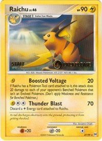 Raichu - 27/99 (Prerelease) [Staff] (27/99) [Nintendo Promos]