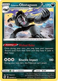 Galarian Obstagoon (37/73) [Champion's Path]