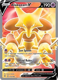 Alakazam V (Full Art) (172/185) [SWSH04: Vivid Voltage]