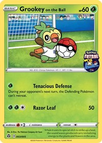 Grookey on the Ball - 003/005 (Pokemon Futsal) (003/005) [Miscellaneous Cards & Products]