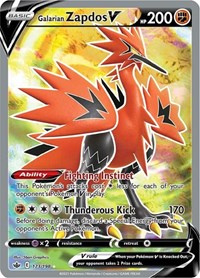 Galarian Zapdos V (Full Art) [SWSH06: Chilling Reign]