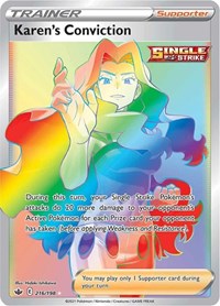 Karen's Conviction (Secret) (216/198) [SWSH06: Chilling Reign]