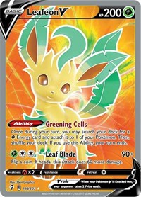 Leafeon V (Full Art) (166/203) [SWSH07: Evolving Skies]