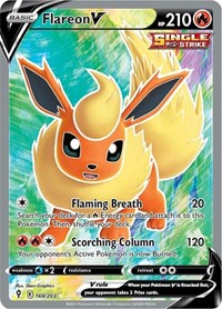 Flareon V (Full Art) (169/203) [SWSH07: Evolving Skies]