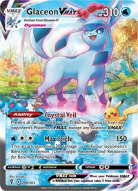 Glaceon VMAX (Alternate Art Secret) (209/203) [SWSH07: Evolving Skies]