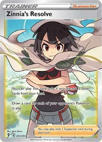 Zinnia's Resolve (Full Art) (203/203) [SWSH07: Evolving Skies]