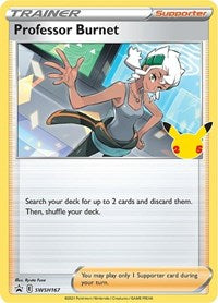 Professor Burnet (25th Anniversary Stamp) (SWSH167) [SWSH: Sword & Shield Promo Cards]
