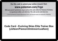 Code Card - Evolving Skies Elite Trainer Box [Jolteon/Flareon/Umbreon/Leafeon] [SWSH07: Evolving Skies]